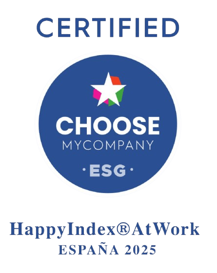 Sello Certified ChooseMyCompany HappyIndex AtWork España 2025